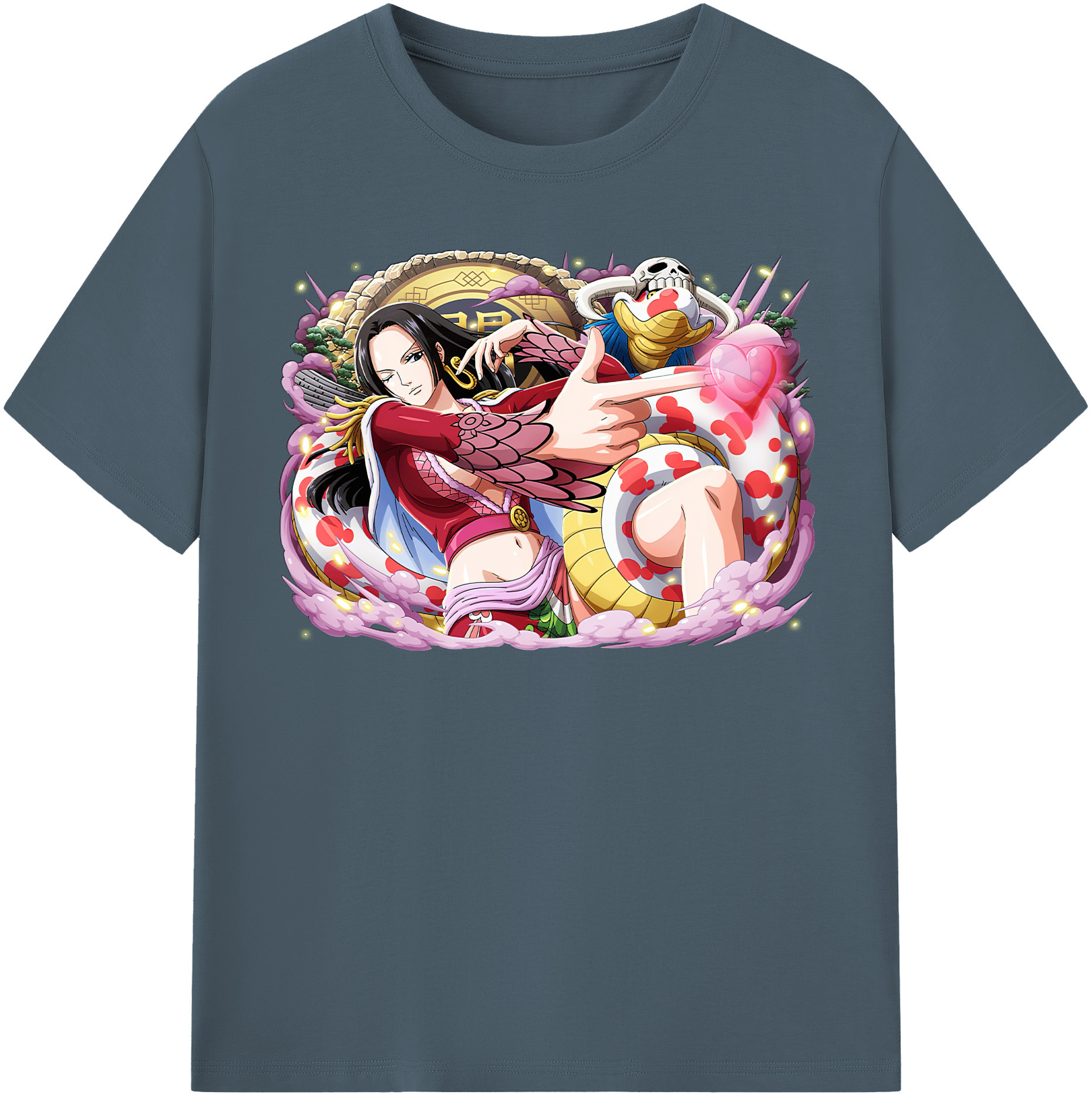 ワンピース ボア・ハンコック ONE PIECE Boa·Hancock 綿100％半袖Tシャツ（フロントプリント）